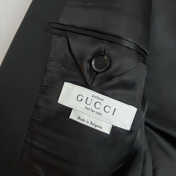 Gucci Uniform Men’s Suit Jacket Size 48 (38 US) Black - Picture 10 of 11